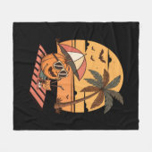 Couverture Polaire Vibes De Summerween - Citrouille En Vacances (Devant (Horizontal))