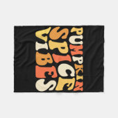 Couverture Polaire Vibes d'épices citrouilles Rétro Vibes d'automne (Devant (Horizontal))