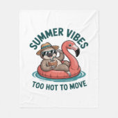 Couverture Polaire Vibes d'été Sloth Funny Lazy Float (Devant)