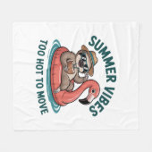 Couverture Polaire Vibes d'été Sloth Funny Lazy Float (Devant (Horizontal))