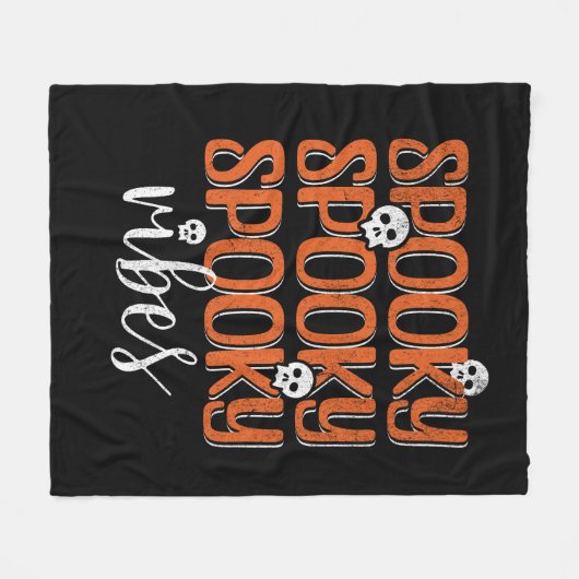 Couverture Polaire Vibes éffrayantes (Devant (Horizontal))