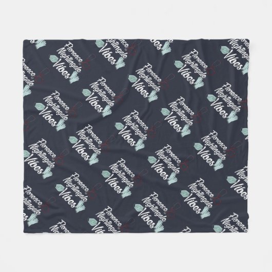 Couverture Polaire Vibes nocturnes des étudiants en soins infirmiers (Devant (Horizontal))