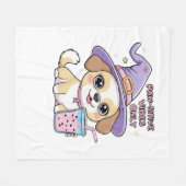Couverture Polaire Vibes Paw-Stive Seulement Chien mignon Avec Bubble (Devant (Horizontal))