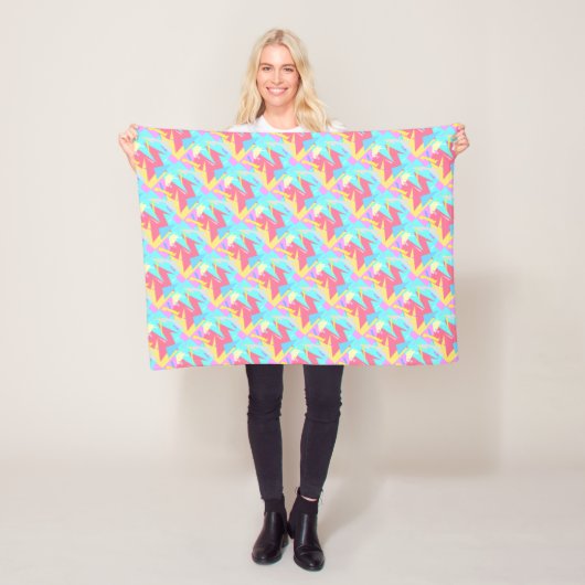 Couverture Polaire Vibes positives couleurs pastel Abstrait (En situation)