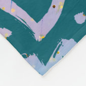 Couverture Polaire Vibes positives uniquement géométriques vertes (Coin)