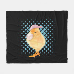 Couverture Polaire Vibes rétro mignonnes poubelles Bubblegum noir