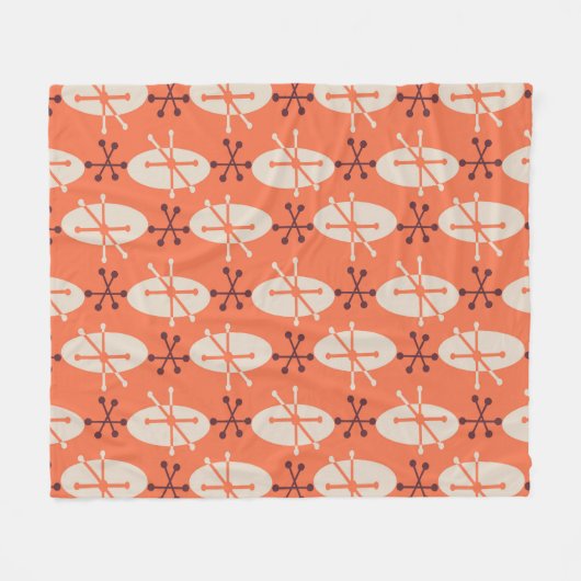 Couverture Polaire Vibes rétro : Motif d'éclatement géométrique (Devant (Horizontal))