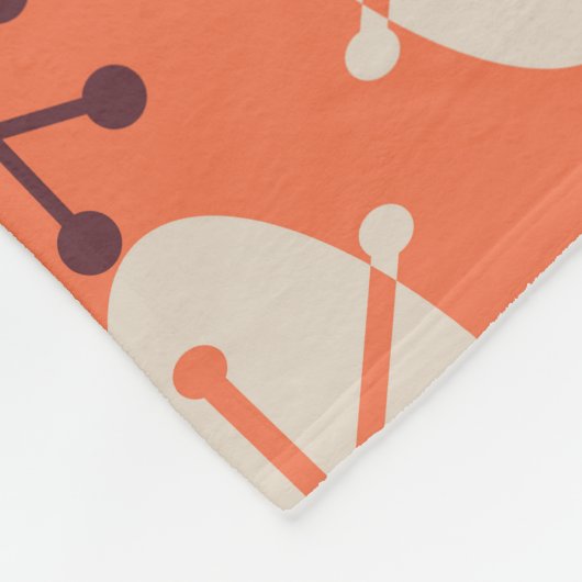 Couverture Polaire Vibes rétro : Motif d'éclatement géométrique (Coin)