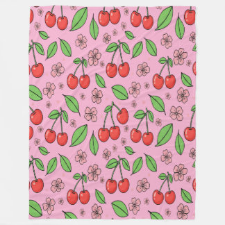 Couverture Polaire Vibes Rouges Cerise Kawaii - Esthétique Féminine M