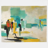 Couverture Polaire Vibrance de midi – Figures abstraites (Devant (Horizontal))