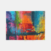 Couverture Polaire Vibrant Abstract Acrylic Art Throw Blanket (Devant (Horizontal))