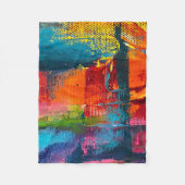 Couverture Polaire Vibrant Abstract Acrylic Art Throw Blanket (Devant)