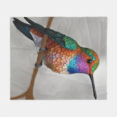 Couverture Polaire Vibrant Allen’s Hummingbird Painting (Devant (Horizontal))