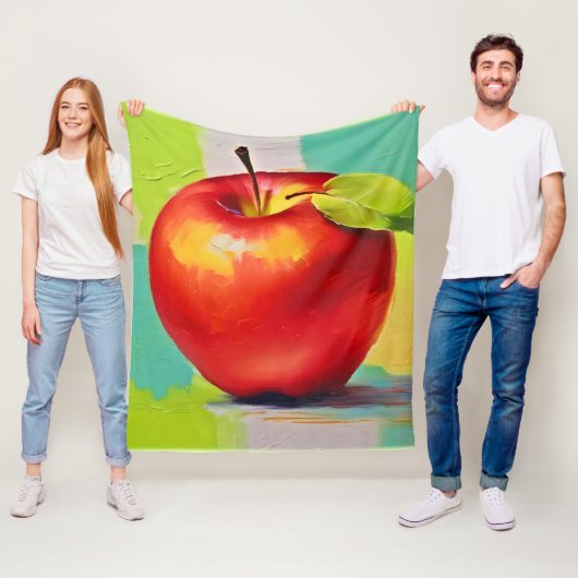Couverture Polaire Vibrant Apple Still Life (En situation)