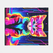 Couverture Polaire Vibrant artisanat de chats (Devant (Horizontal))