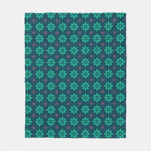 Couverture Polaire Vibrant Floral Motif sans joint (Devant)