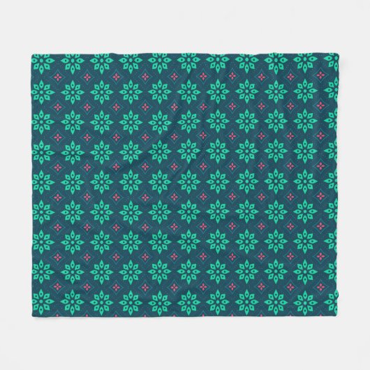 Couverture Polaire Vibrant Floral Motif sans joint (Devant (Horizontal))
