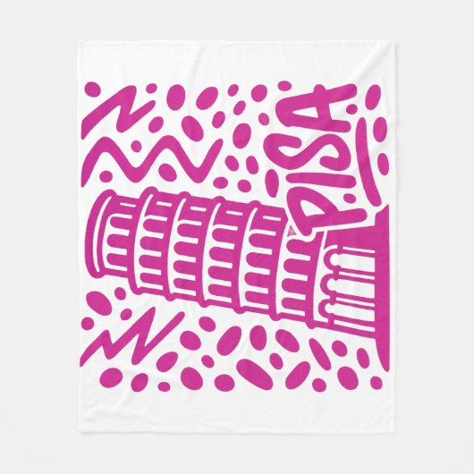 Couverture Polaire Vibrant Leaning Tower Pisa Graphic (Devant)