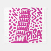 Couverture Polaire Vibrant Leaning Tower Pisa Graphic (Devant (Horizontal))