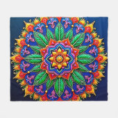 Couverture Polaire Vibrant Mandala Artistry (Devant (Horizontal))