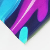 Couverture Polaire Vibrant Neon Abstrait Art Splash (Coin)