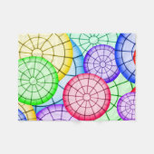 Couverture Polaire Vibrant Rainbow Concentric Circles (Devant (Horizontal))