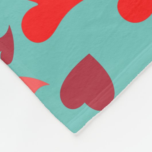 Couverture Polaire Vibrant red hearts background (Coin)