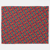 Couverture Polaire Vibrant Retro Geometric Abstract Pattern (Devant (Horizontal))