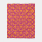 Couverture Polaire Vibrant violet orange mosaïque ethnique géométriqu (Devant)