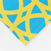 Couverture Polaire Vibrant Yellow Interlocking Circles Blue Pattern (Coin)