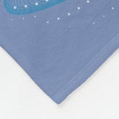 Couverture Polaire Vibration bleue Abstraite (Coin)