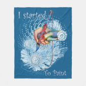 Couverture Polaire Vibration bleue Abstraite (Devant)