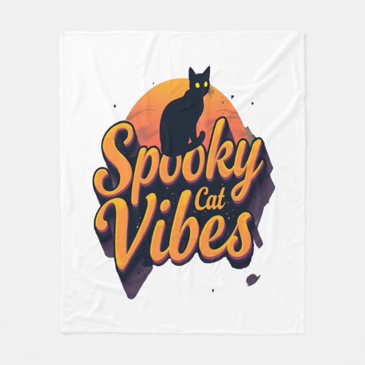 Couverture Polaire Vibrations de Chat Effrayant 2 (Devant)