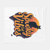 Couverture Polaire Vibrations de Chat Effrayant 2 (Devant (Horizontal))