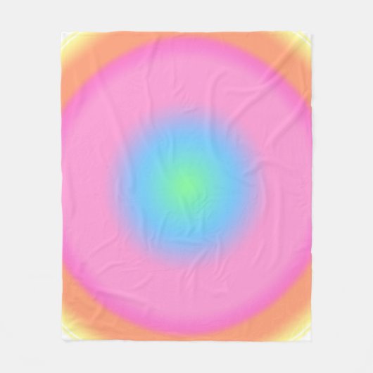 Couverture Polaire Vibrations positives - Dégradé radial coloré (Devant)