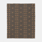 Couverture Polaire Vibrations Rétro Marron et Or (Devant)