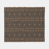 Couverture Polaire Vibrations Rétro Marron et Or (Devant (Horizontal))