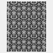Couverture Polaire Victorian Black and White Damask Pattern (Devant)