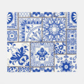 Couverture Polaire Victorian Majolica : Patchwork Tile Motif. (Devant (Horizontal))