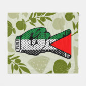 Couverture Polaire Victory Sign Hand Resistance Red Triangle Symbol (Devant (Horizontal))