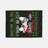 Couverture Polaire Video Game Christmas Ugly Sweater Funny Gamer Gami (Devant (Horizontal))