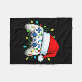 Couverture Polaire Video Game Controller Christmas Santa Hat Gamer Bo (Devant (Horizontal))