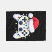 Couverture Polaire Video Game Controller Christmas Santa Hat Gamer Bo (Devant (Horizontal))