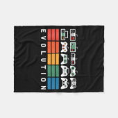 Couverture Polaire Video Game Controller Evolution 80s 90s Retro Gami (Devant (Horizontal))