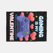 Couverture Polaire Video Game Controller Pixel Hearts For Valentine's (Devant (Horizontal))