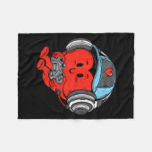 Couverture Polaire Video Game Gamer Heart Valentines Day Gaming Boys  (Devant (Horizontal))