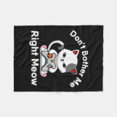 Couverture Polaire Video Gamer Cat Lover Don't Bother Me Right Meow C (Devant (Horizontal))