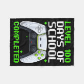 Couverture Polaire Video Gamer Student 100th Day Teacher 100 Days Of (Devant (Horizontal))