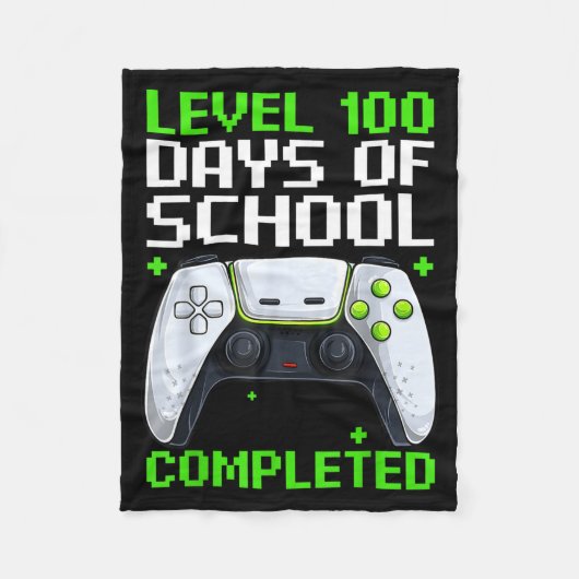 Couverture Polaire Video Gamer Student 100th Day Teacher 100 Days Of (Devant)