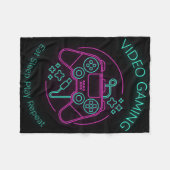 Couverture Polaire Video Gaming Eat Sleep Play Repeat (Devant (Horizontal))